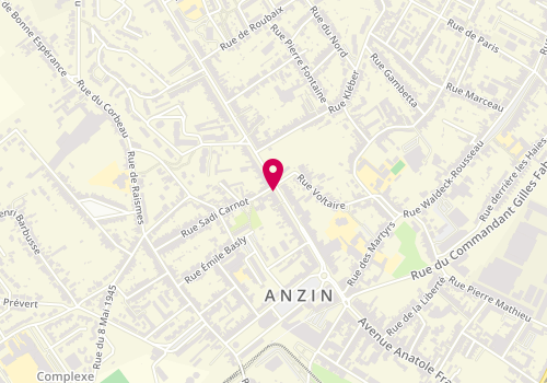 Plan de Allianz Assurance ANZIN - BRIQUET & BONINO, 220 avenue Anatole France, 59410 Anzin