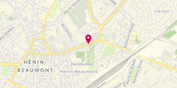 Plan de AXA Assurance et Banque COLIN David, 384 Rue Élie Gruyelle, 62110 Hénin-Beaumont