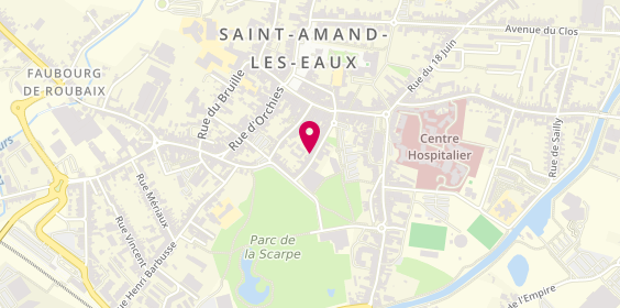 Plan de AESIO mutuelle, 32 Rue du Dr Davaine, 59230 Saint-Amand-les-Eaux