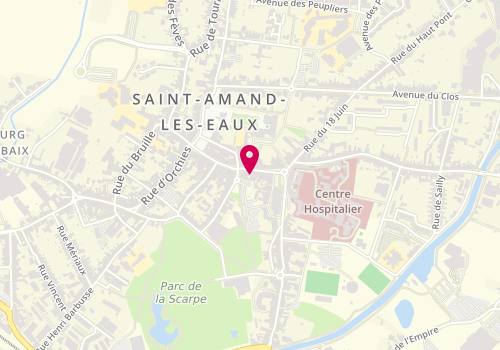 Plan de AXA, 46 Rue Thiers, 59230 Saint-Amand-les-Eaux