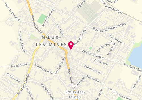 Plan de AXA Assurance et Banque Alexandre BECOURT, 6 Rue de Sailly, 62290 Nœux-les-Mines
