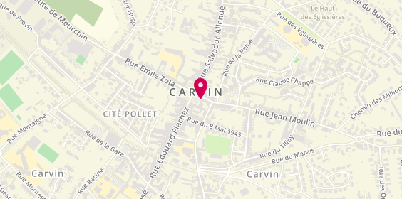Plan de Agence de Carvin, place Jean Jaurès, 62220 Carvin