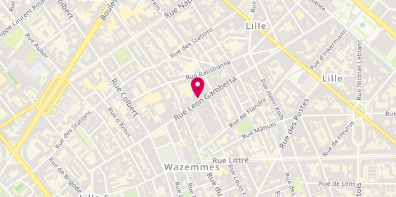 Plan de Agence Lille Gambetta, 262 Rue Léon Gambetta, 59000 Lille