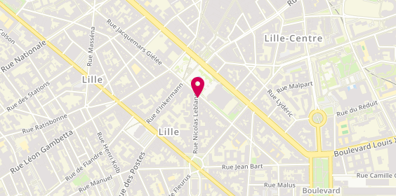 Plan de AXA Assurance, 2 Rue Gauthier de Châtillon, 59000 Lille