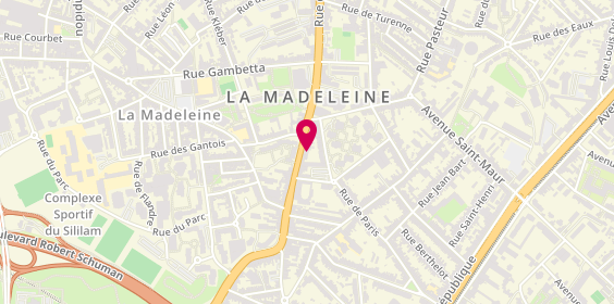 Plan de AXA Assurance et Banque VERSICKEL Maud, 132 Rue du Général de Gaulle, 59110 La Madeleine