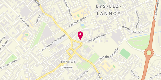 Plan de Agence Lys Les Lannoy, 6 Rue Jules Guesde, 59390 Lys-lez-Lannoy