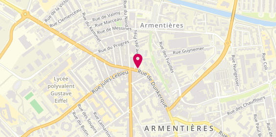 Plan de Mutex, 118 Rue de Dunkerque, 59280 Armentières