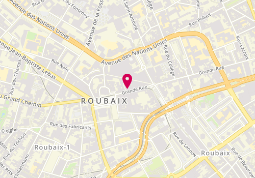 Plan de Agence Roubaix Grand Rue, 17 Grande Rue, 59100 Roubaix