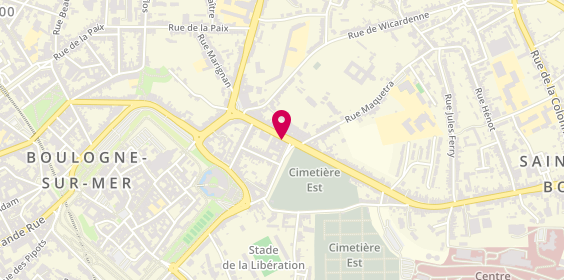 Plan de MMA, 38 avenue de Lattre de Tassigny, 62200 Boulogne-sur-Mer